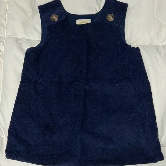 The Beaufort Bonnet Co navy corduroy Janie Jumper sz 2T EUC smoke free home - Picture 2 of 5